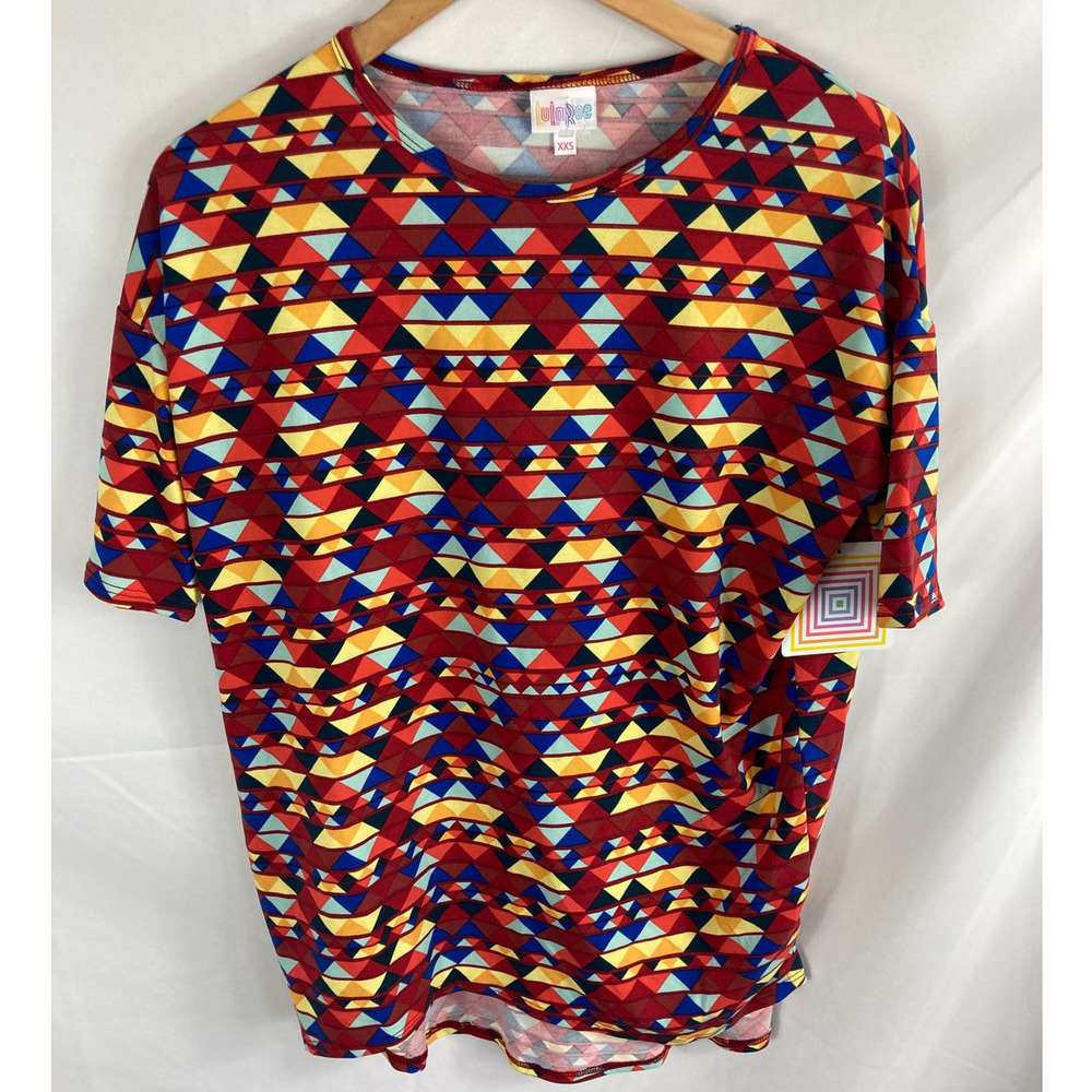 NWT Lularoe Irma Patterned Tshirt Size XXS - Picture 1 of 4